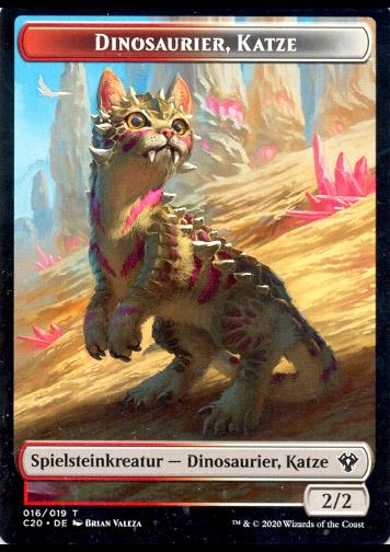 Token: Dinosaurier Katze (RW 2/2) // Vogel (W 1/1)